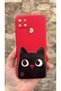 Realme C21Y and C25Y Compatible Cute Black Cat Patterned Silicone Shock-Absorbing Classic Protective Case - 2