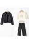 Girl's Stone Detailed Denim Jeans 3-Piece Set - 3