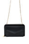 Black Shk271 Faux Leather Envelope Model with 5 Compartments, Chain, Phone Holder and Shoulder Bag - 2
