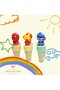 Cute Heroes Design Mini Felt-Tip Pens 7 cm in a Bag of 6 - 2