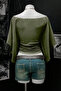 Madonna Collar Bat Sleeve Plain Gothic Blouse - 2