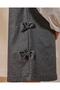 Girl's Cotton Anthracite Embroidered Wide Collar Gilet Dress - White Blouse Look - 7