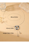 Rhinestone Floral Shaped Tassel Pendant Necklace - 2