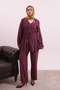Pilise Detailed Waist-Tied Woven Hijab Suit 3171 – Special Series - 4