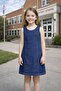 Young Girl's Jile Dress Blue Denim Fabric Jeans - 4