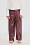 Girl's Glittery Burgundy Pants - 2