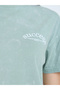 Green Boxy Fit T-Shirt with Slogan Print - 4