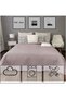 Bedspread with braided pattern, Polyester, 240x260cm, Pink - 4