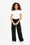 Girl's High Waist-Cargo Pocket-Wide Leg Jean Pants 12-16 Years 12522 - 3