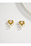 Women's Heart-Shaped Faux Pearl Dangle Earrings - 3