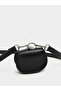 Women Black Faux Leather Belt with Pouch - 2