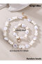 Shell Beaded Bracelet and Necklace Jewelry Set - 4
