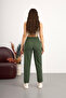 Women's High-Waisted Stretch Fabric Slim-Leg Trousers - 5