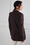 Women's Double-Breasted Collar Lined Jacket with Pockets - 4