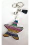 Gift Zircon Stone Colorful Stylish Star Keychain 17X8 cm - 4