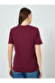Burgundy Slogan Print Regular Fit T-Shirt - 5
