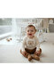 Cotton Crew Neck Baby Bodysuit with Snap Fasteners on the Shoulder and Bottom - 2