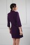Women's Double-Breasted Shawl Collar Buckle Detailed Short Crepe Dress Slim Fit - 5