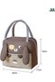 Cute Happy Lunch Bags Small Cooler Bag Leak Proof Lunch Tote Hand bag Aluminum Foil And Water Proof - 3