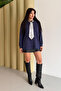Premium Modal Scarf Detailed Crew Neck Oversize Tunic 3170 - 3