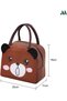 Cute Happy Lunch Bags Small Cooler Bag Leak Proof Lunch Tote Hand bag Aluminum Foil And Water Proof - 3