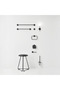 Basic Sk Toilet Paper Holder, Adhesive - Matte Black - 3