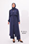 Cape Detailed, Laced Waist, Long Tunic, Hijab Set 3164 – Special Series