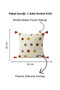 Colorful Polka Dot Punch Embroidered Tasseled Decorative Throw Pillow Cover 42X42 cm Cotton Panama Linen - 2
