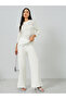 White Regular Fit Embellished Sweater - 2