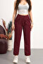 Women's High-Waisted Stretch Fabric Slim-Leg Trousers - 2