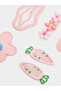 Pack of 5 - Girls Pink Hair Clips - 2