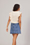 BUTTON DETAILED ARMLESS BLUZ - 4