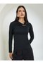 Black Knit Top with Gold Metal Detail - 3