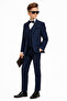 Boy's Slim Fit Textured Striped Classic Suit Ak197-198 - 3