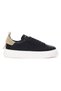 Bobe Suede Belt Detailed New Black-Beige Sneakers