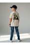 Boy's T-Shirt with Printed Back Design - 4