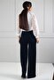 Women's Lycra Sandy Fabric Palazzo Trousers with Elastic Waist - 4