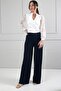 Women's Lycra Sandy Fabric Palazzo Trousers with Elastic Waist - 3