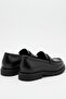 Genuine Leather Black Comfortable Daily Men's Loafer Shoes Luass28Al0052 - 5