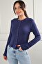 Women's Buzzy Lycra Blouse with Snap Fasteners - 3