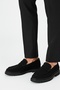 Genuine Nubuck Leather Black Comfortable Daily Men's Loafer Shoes Luass28Al0053 - 6
