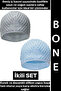 # Bone Flexible Soft Silicone Pool Sea Swimming Waterproof Ear Protection Large Size Hair Cap Double Set