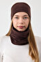 100% Micro Polar Flexible Multifunctional Neck Collar + Headband Women's Winter Set - 4