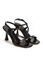 Women's Square Toe Strappy Goblet Heeled Stylish Shoes - 6