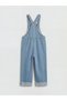 Lcw Kids Indigo Square Collar Embroidered Girls' Jean Salpet - 2