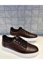 Ay 584 Brown White Sole Genuine Leather Rubber Lacing Detail Orthopedic Comfortable Daily Walking Shoes - 6