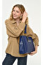 Midnight Blue Print Women's Shoulder Bag with Zipper Closure and Inner Pocket 05Pc25K100