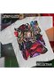 Demon Slayer Anime Douma Upper Rank 2 Oversized Printed T-Shirt with Collectible Card Gift