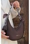 Women's Shoulder and Handbag Baguette Bag & Silk Scarf Detail - 2