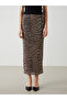 Lcw Vision Women's Extra Tight Fit Leopard Print Skirt - 2